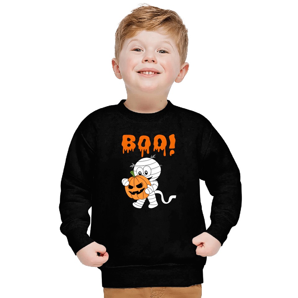 Spooky Orange Boo Halloween Surprise Sweatshirts