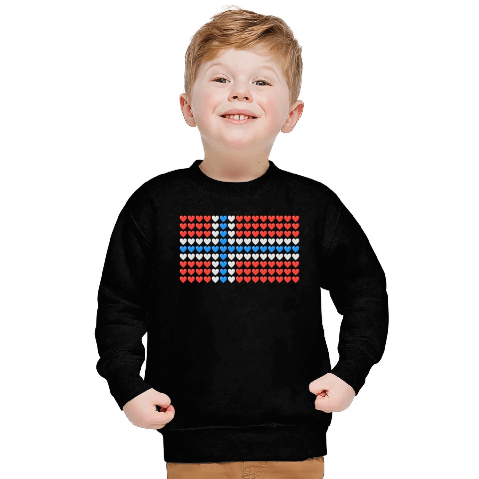 Norway HEARTS Flag Sweatshirts