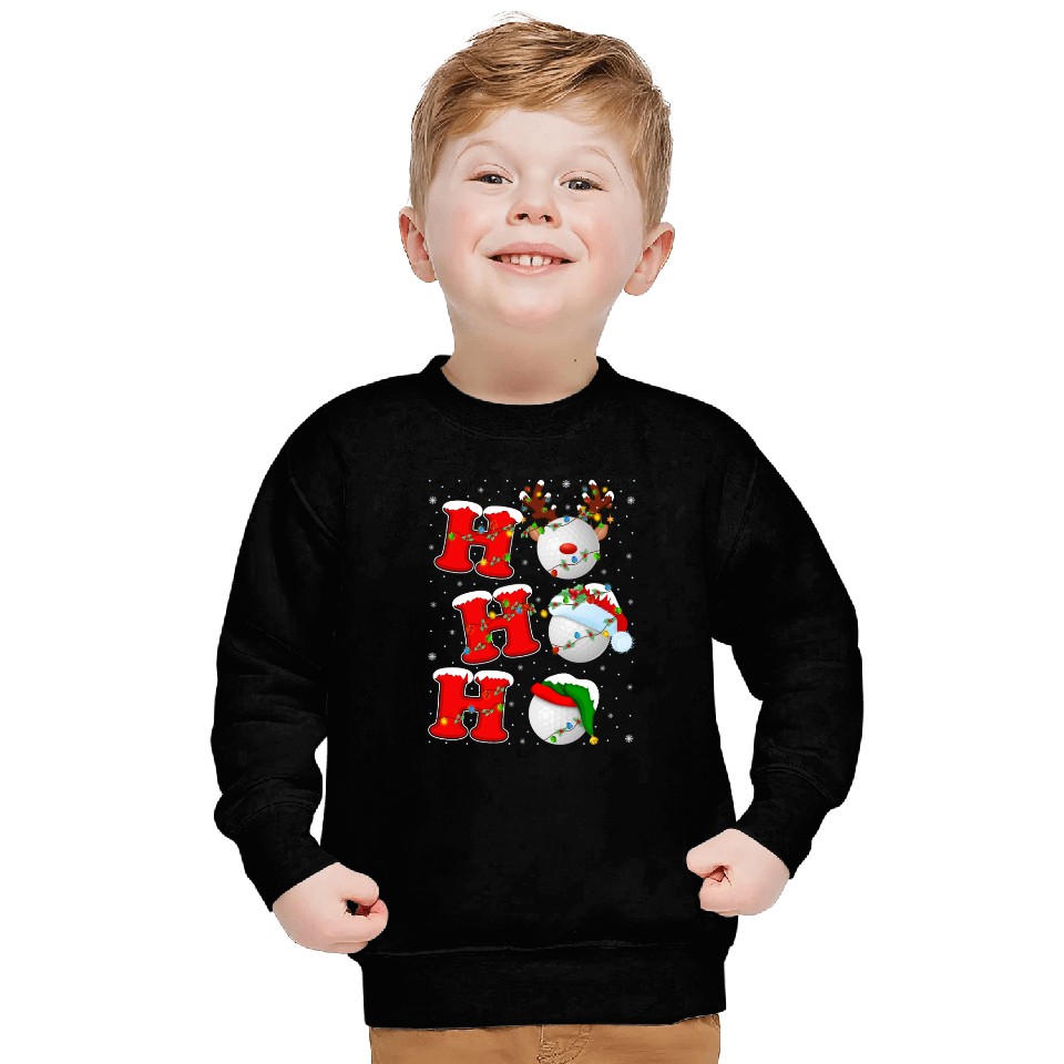 Ho Ho Ho Golf Santa Christmas Sweatshirts