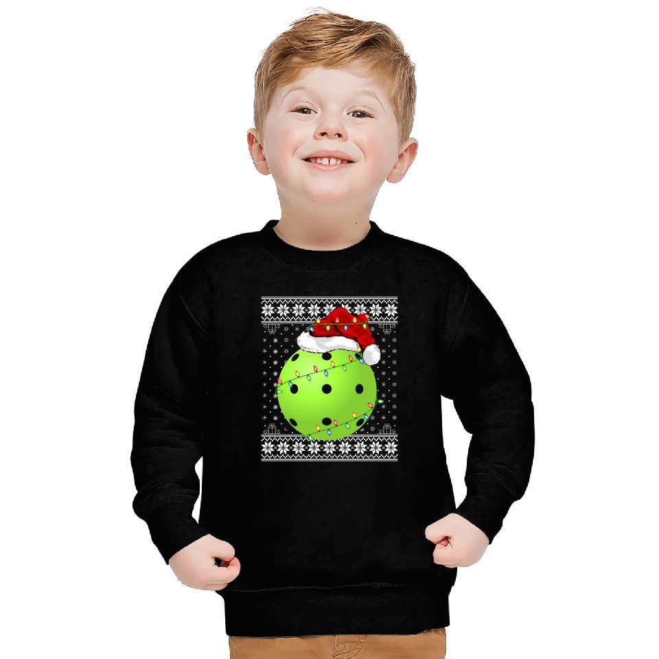 Pickleball Player Ugly Christmas Sweatshirts