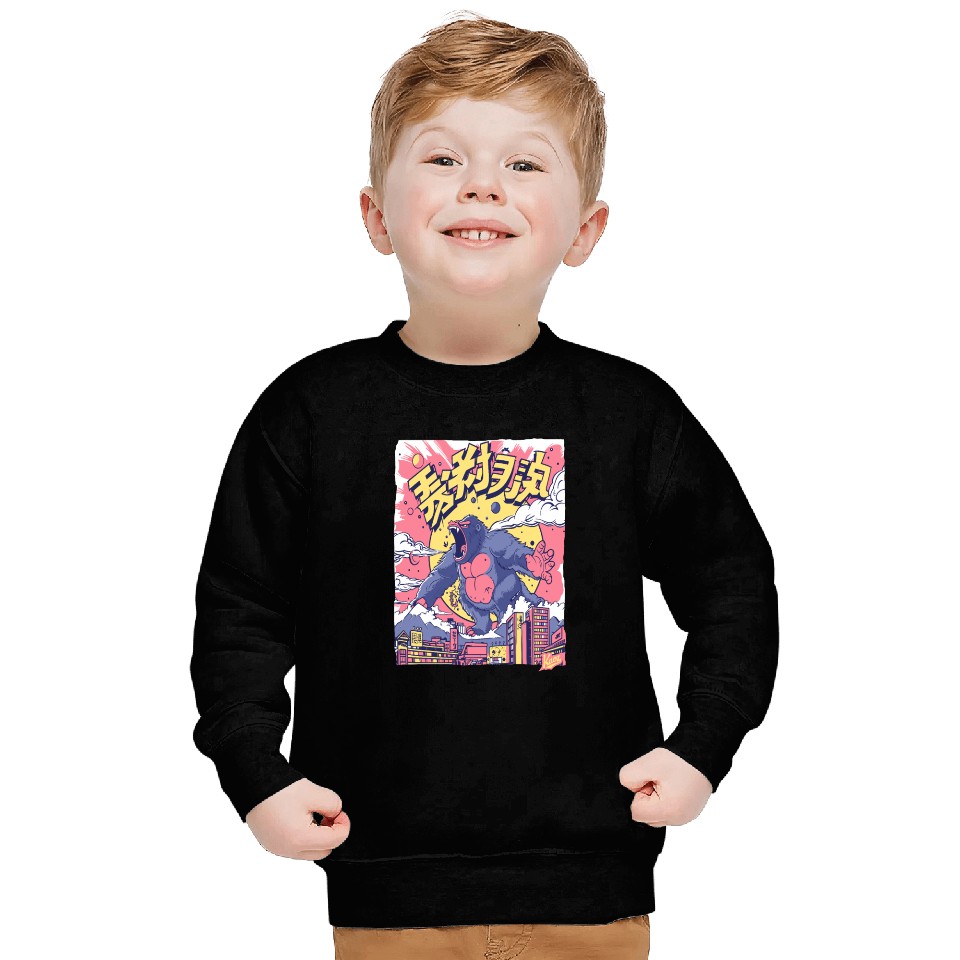 Kaiju Gorilla – Neon City Rampage Sweatshirts