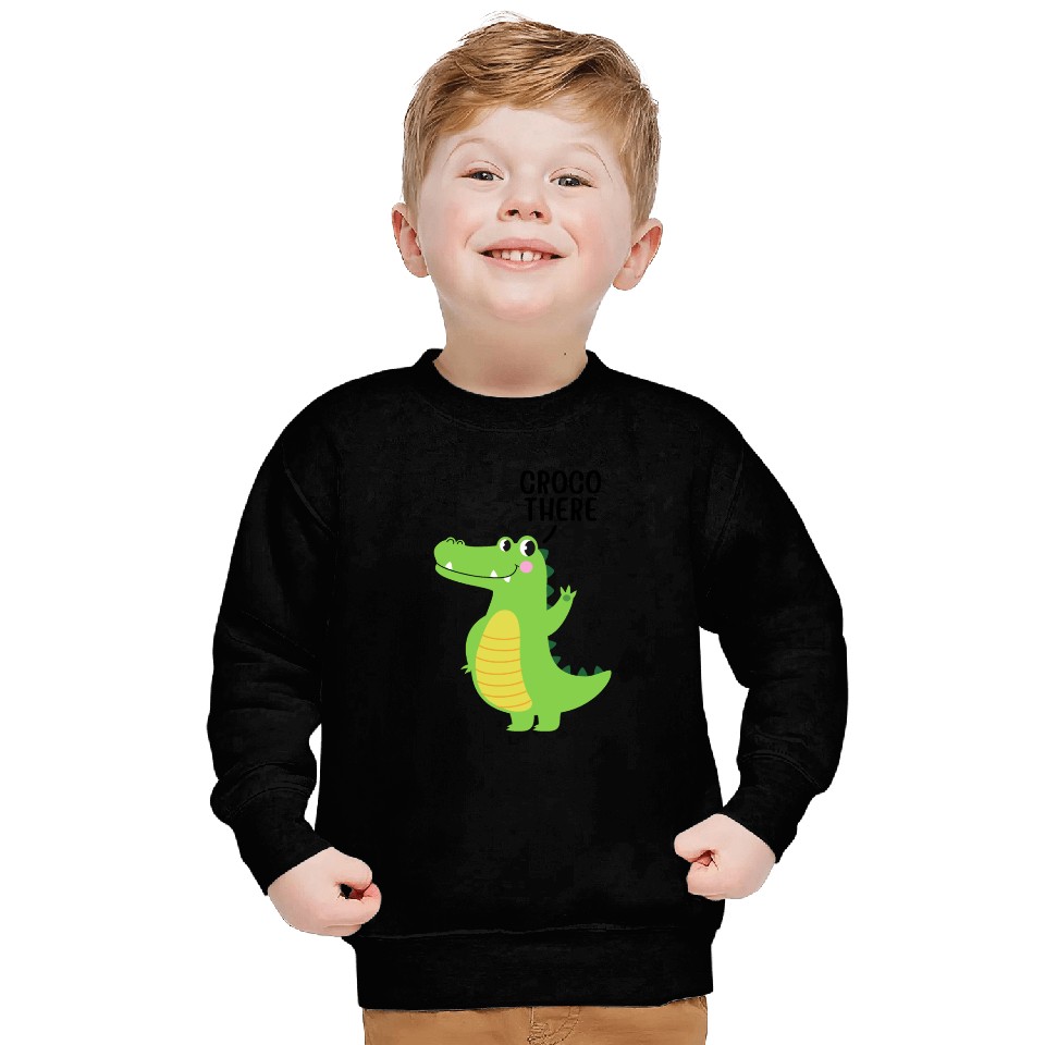 Crocodile Meme Croco There Cello There Hello There Sweatshirts
