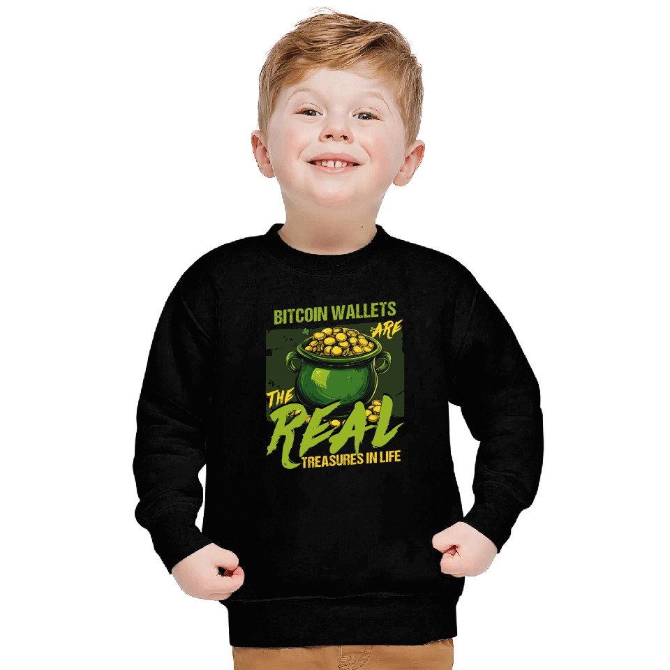 St Patricks Day Bitcoin Wallets The Real Treasures Sweatshirts