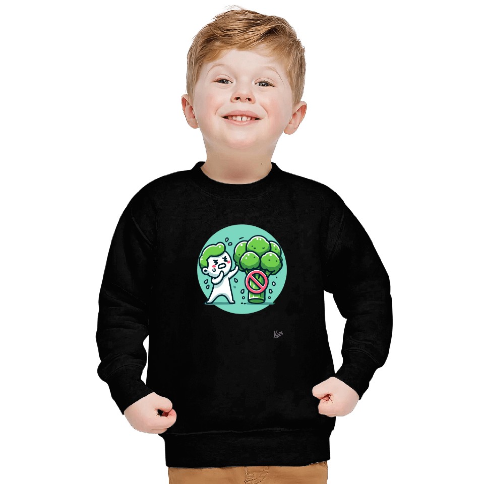 No Broccoli – Funny Anti-Veggie Design Sweatshirts