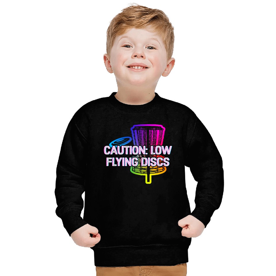 Caution Low Flying Discs Outdoor Game Disc Golf Sweatshirts