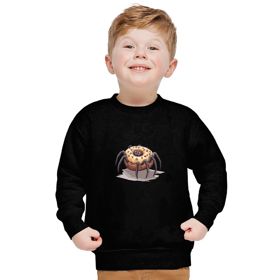 Donut Spider Funny Creative Motif Sweatshirts
