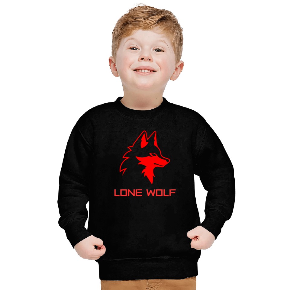 lone wolf red logo Sweatshirts