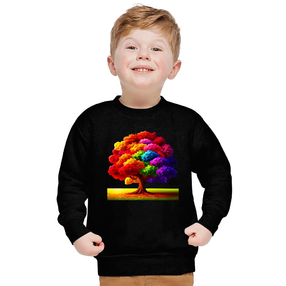 Rainbow colours Spectrum Tree Sweatshirts