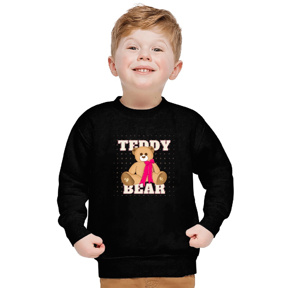 Teddy Bear With A Pink Bow Sweatshirts
