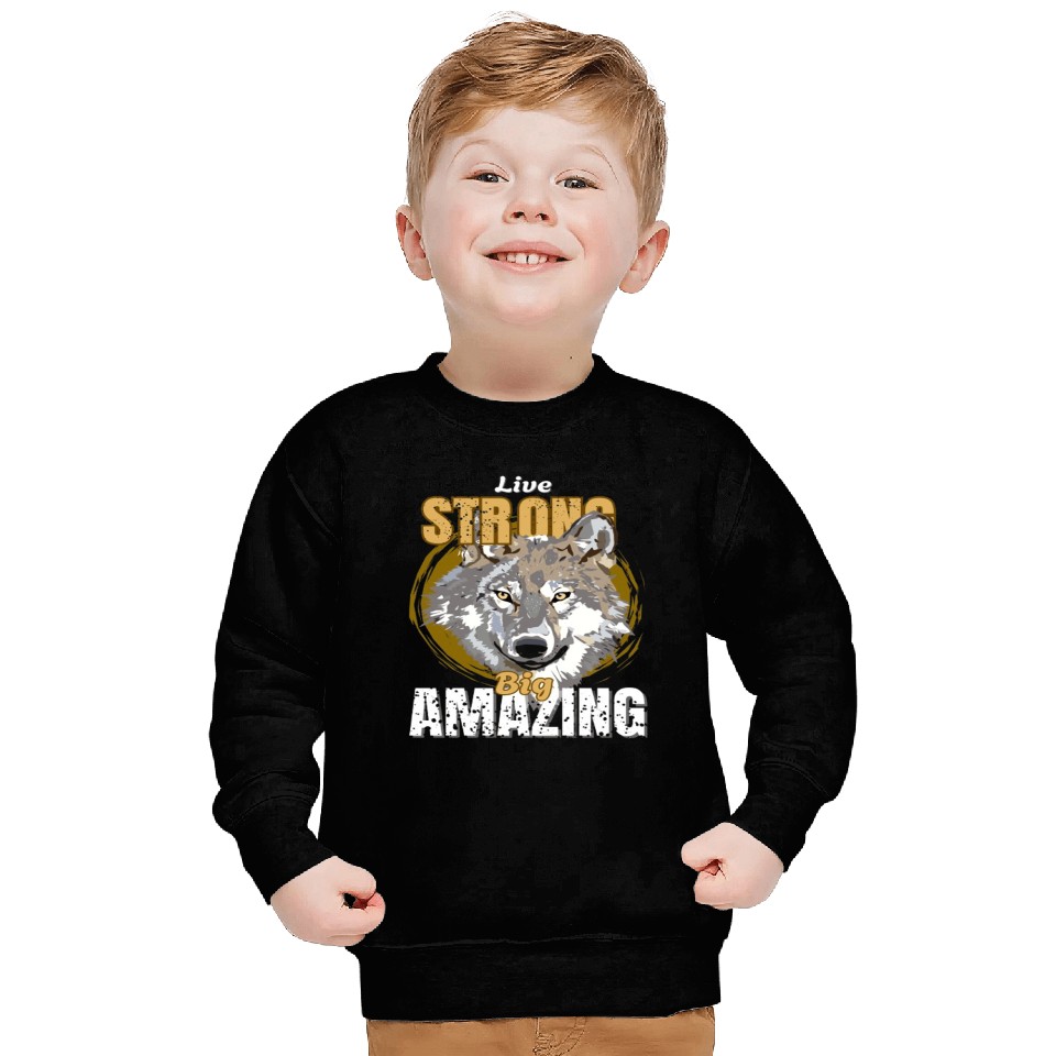 wolf design Sweatshirts