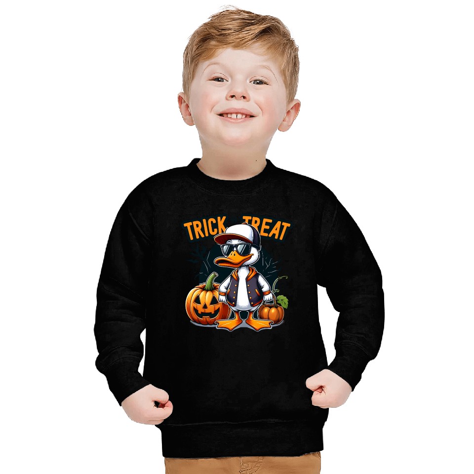 Halloween Trick Treat Duck Sweatshirts