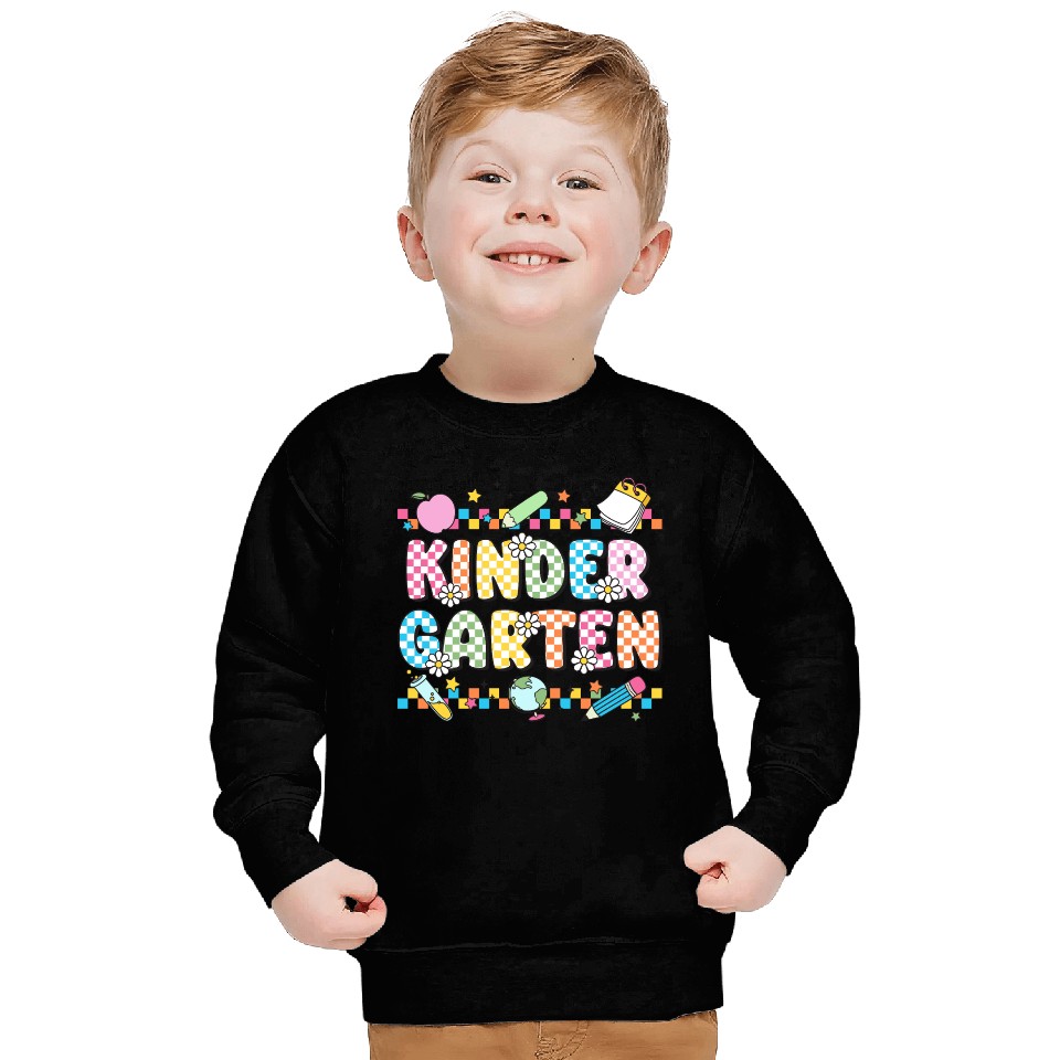 Kindergarten Checkerboard Teacher Sweatshirts