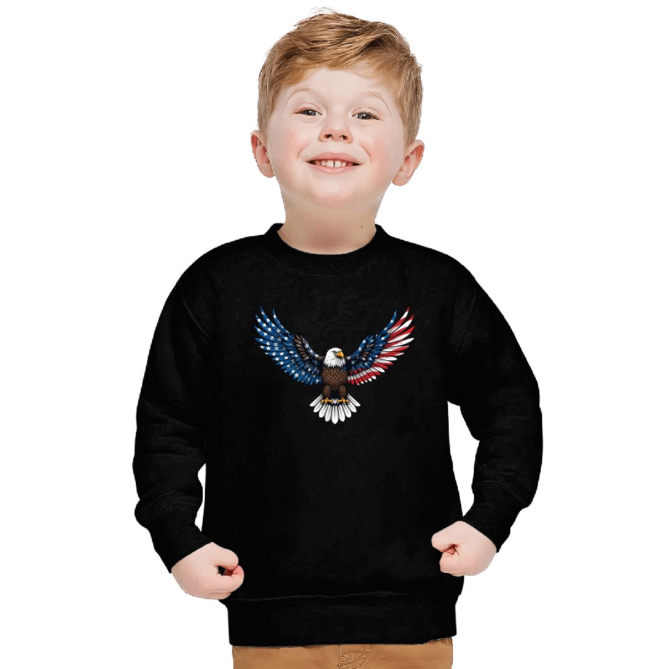us flag colored eagle Sweatshirts