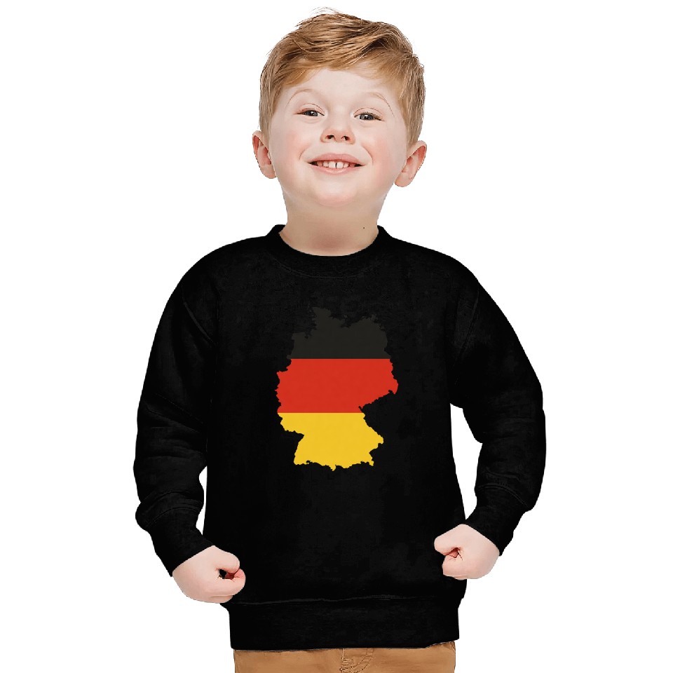 Black Red Gold Germany flag outline design Sweatshirts