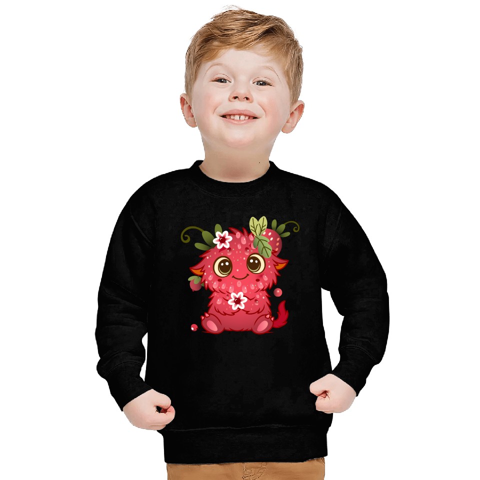 Cute Monster in Raspberry Design Sweatshirts