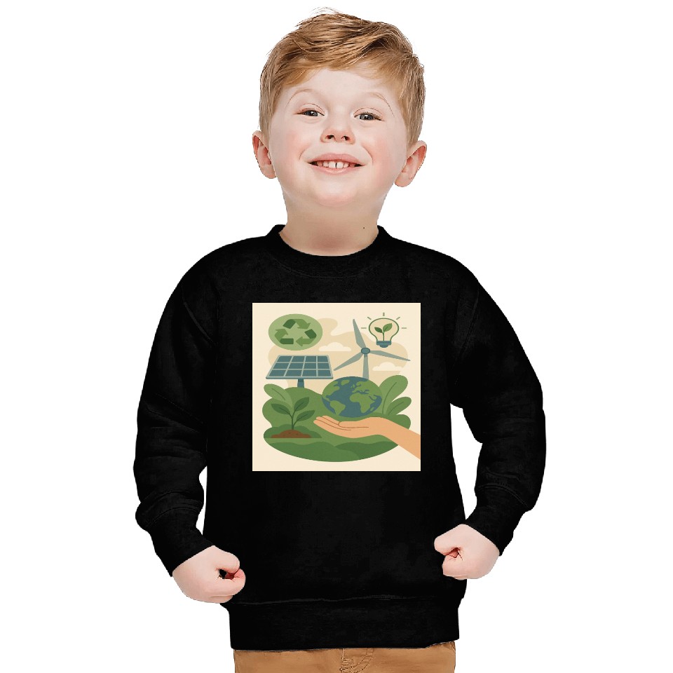 Eco-Friendly Earth Conservation Design Sweatshirts