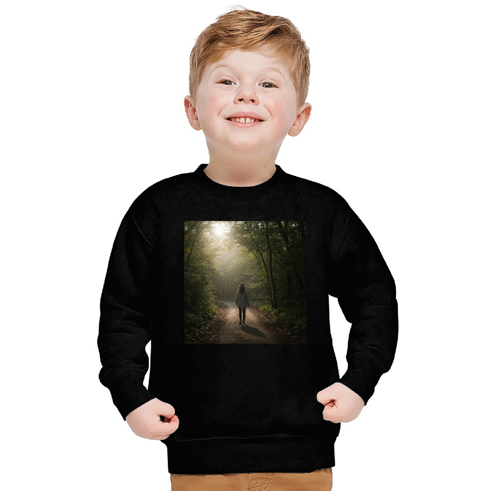 Enchanted Forest Path Illustration Sweatshirts