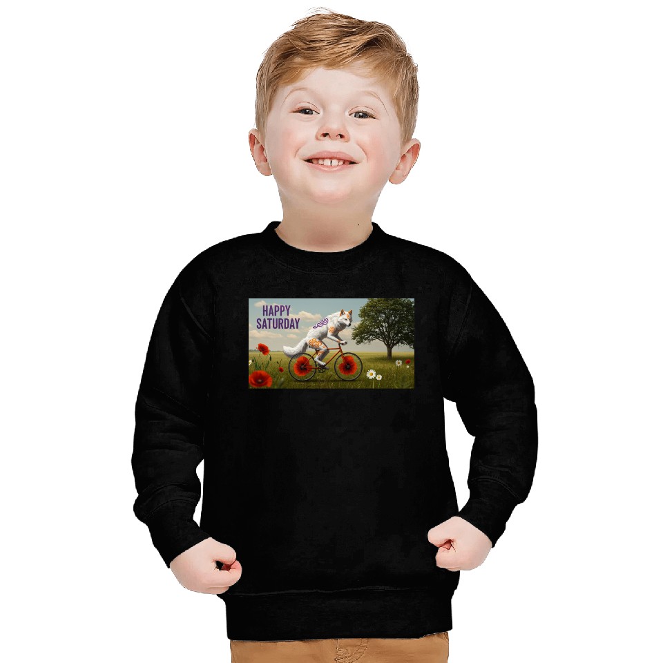 A striking anthropomorphic white wolf  Sweatshirts