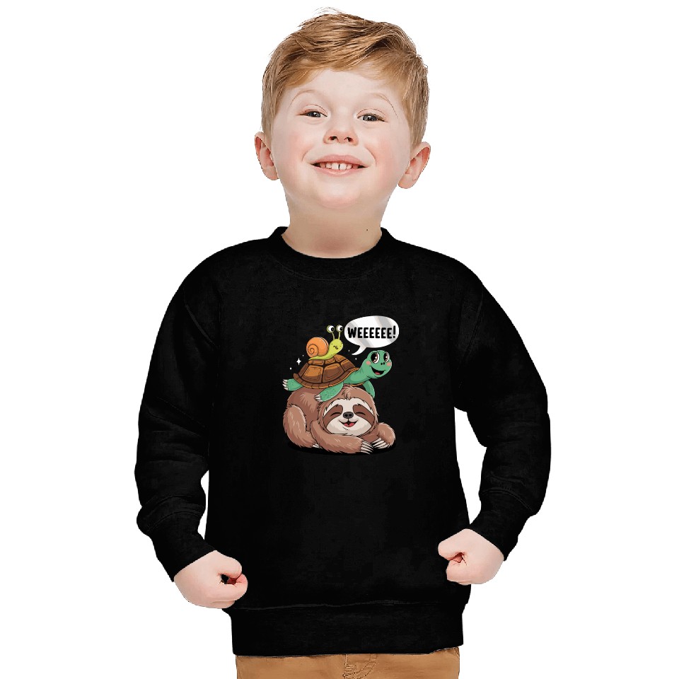 Weeeeee! Sloth Turtle Snail Fun Sweatshirts