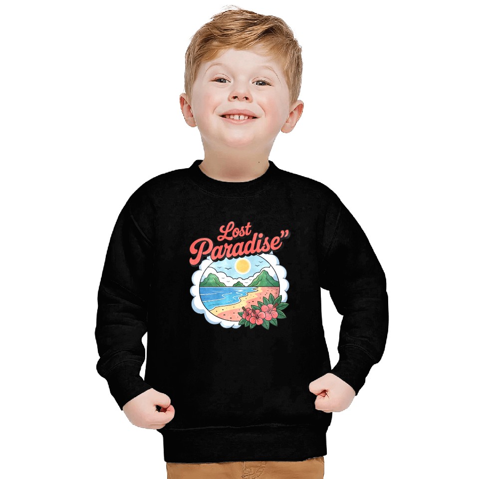 Lost Paradise Tropical Scene Sweatshirts