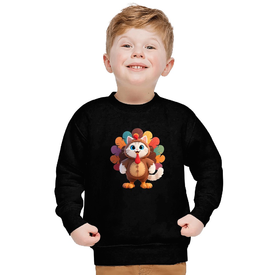 Cute Turkey Cartoon Costume "Aniverse Cats" Sweatshirts