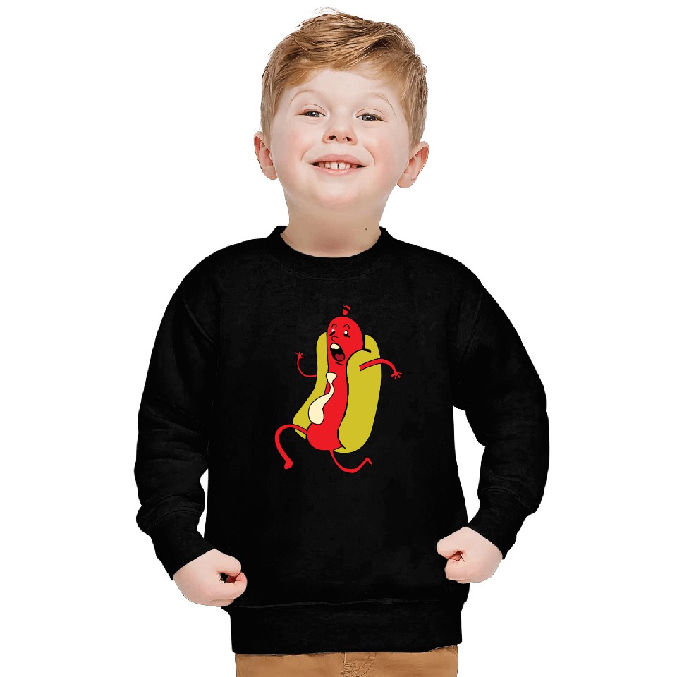 Hot Dog Animated and Playful Character Sweatshirts