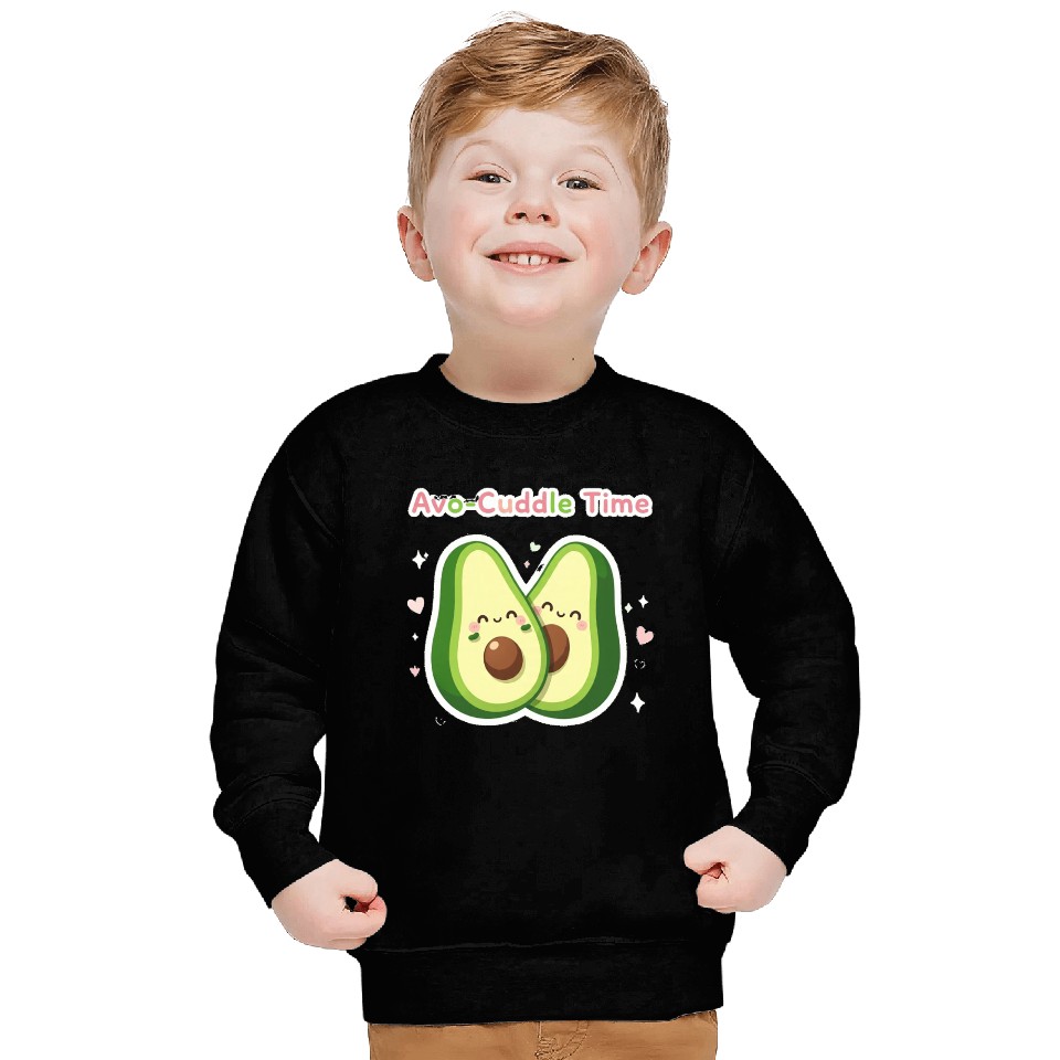 Cute Avocado Cuddle Design Sweatshirts