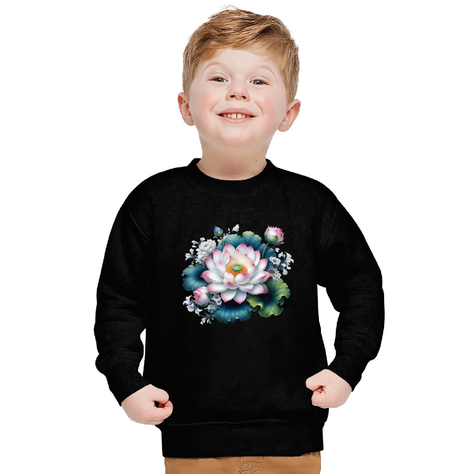 Lotus and Flowers Blossom Sweatshirts