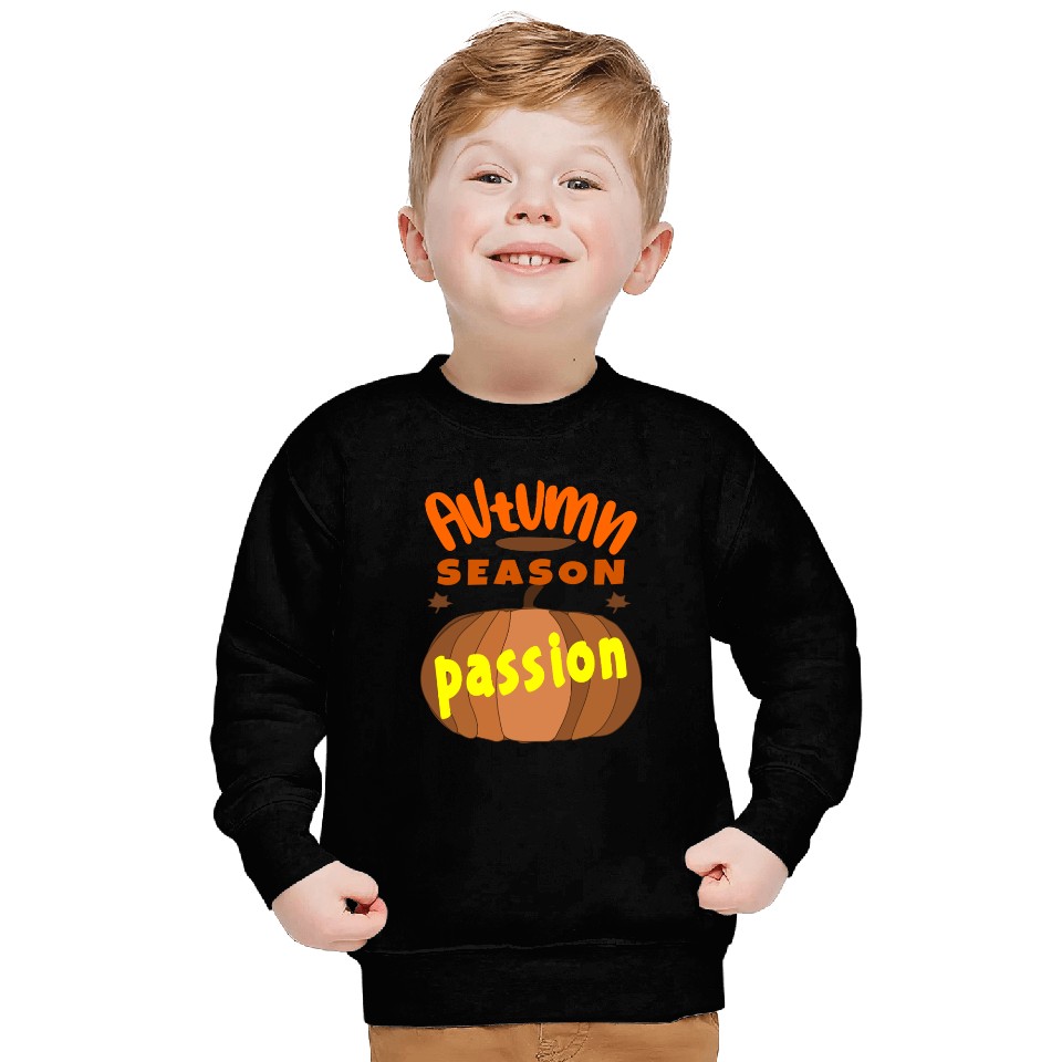 Autumn Passion Pumpkin Design Sweatshirts