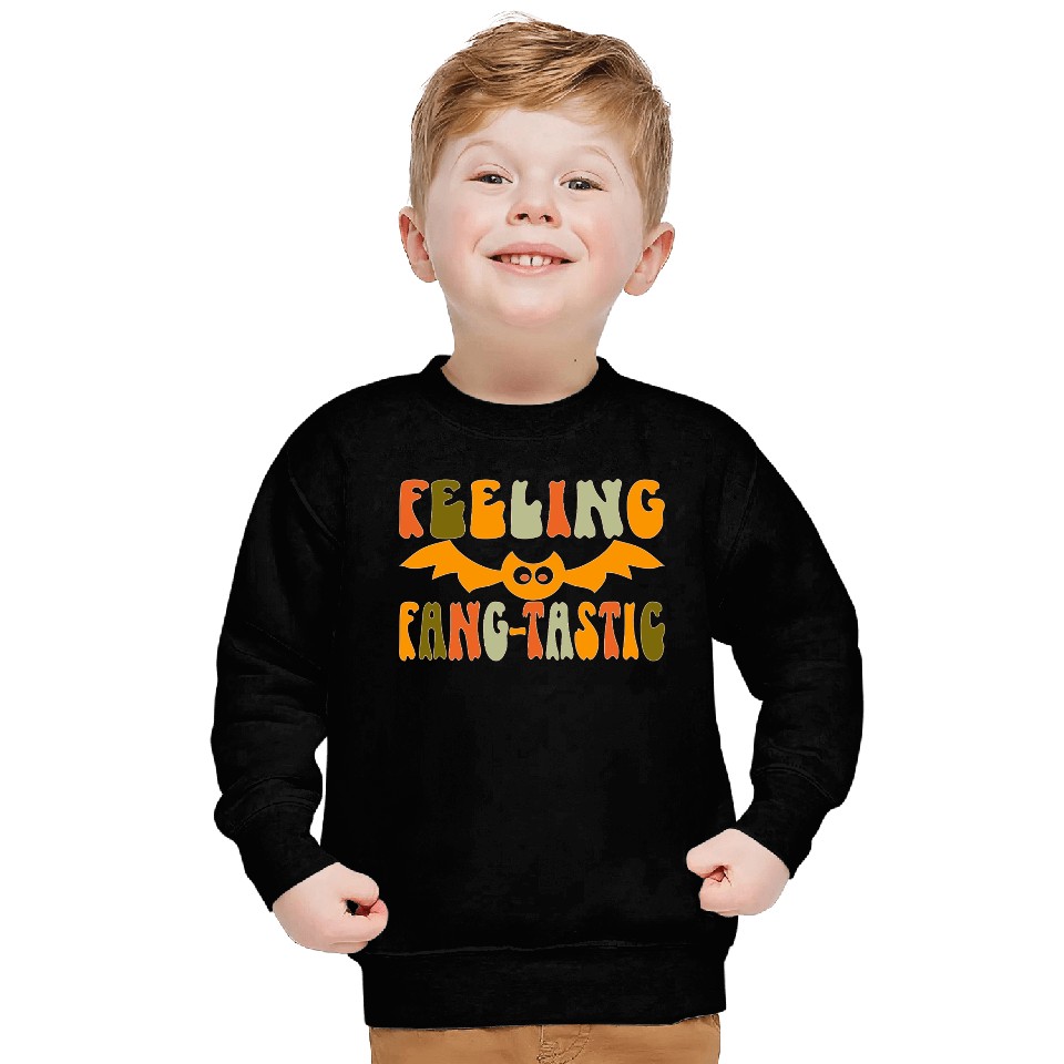 Feeling Fang-Tastic Funny Halloween Bat Sweatshirts