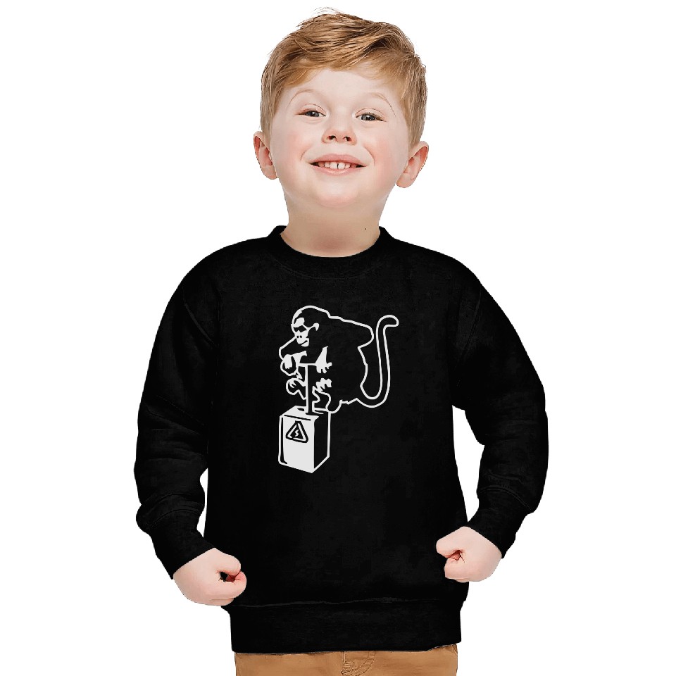 Banksy Detinator Monkey Outline Sweatshirts