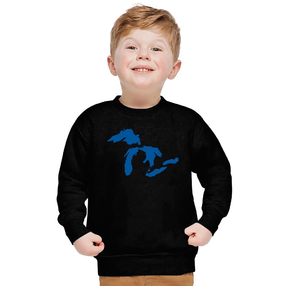 The Great Lakes Design Michigan SIlhouette Vector Sweatshirts