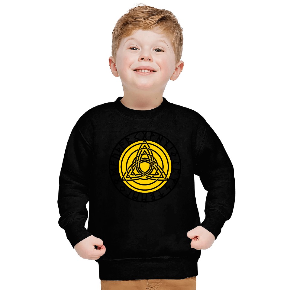 Triple Triquetra, Rune Circle, Trinity, Perfection Sweatshirts