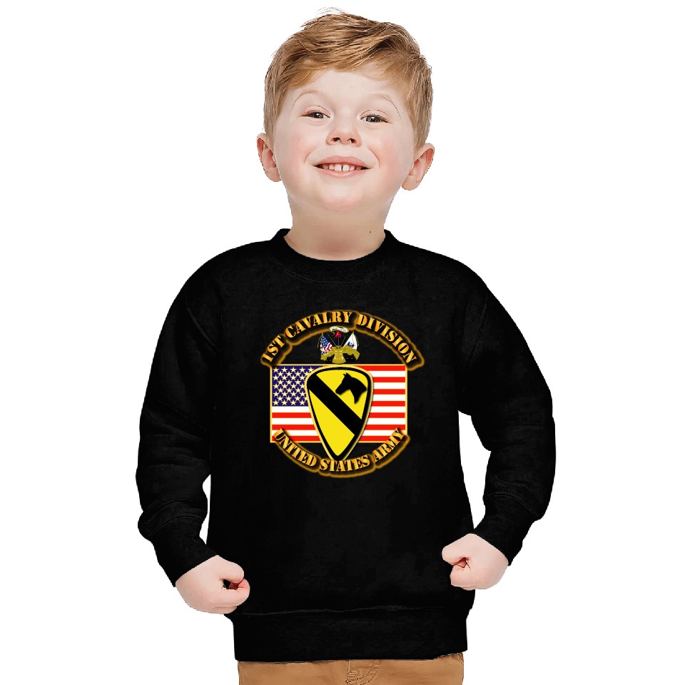1st Cavalry Division w Flag Sweatshirts