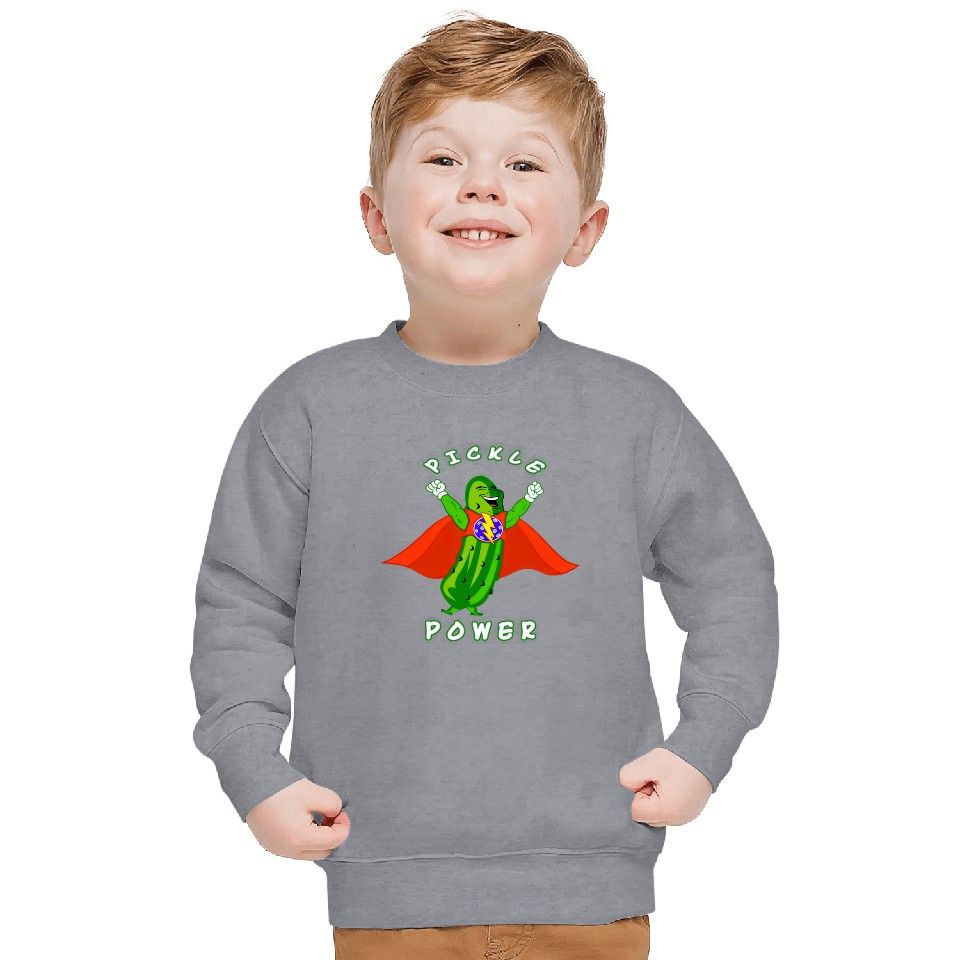 Pickleball Pickle Power Superhero Sweatshirts