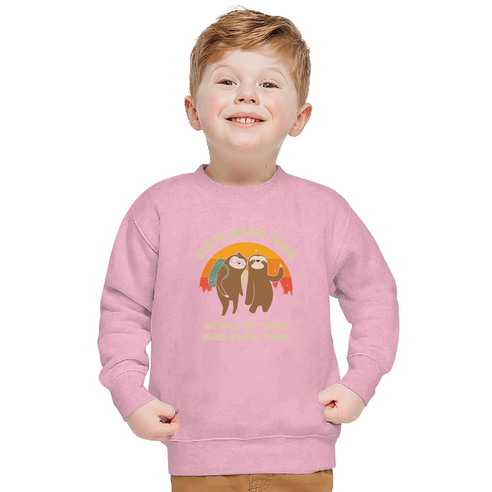 Sloth Hiking Team - Funny Vintage Gift Sweatshirt