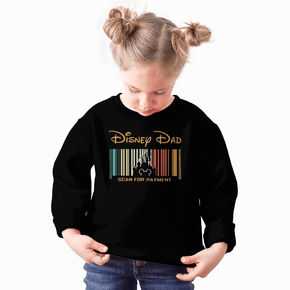 Disney Dad Scan For Payment Sweatshirts, Funny Disney Dad Sweatshirts