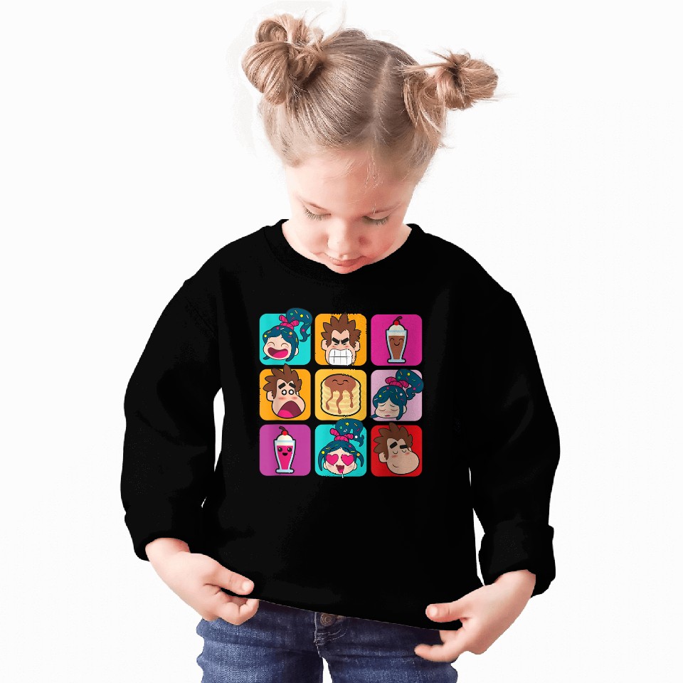 Disneyss Wreck it Ralph Vanellope Ralph Desserts Panels Sweatshirts