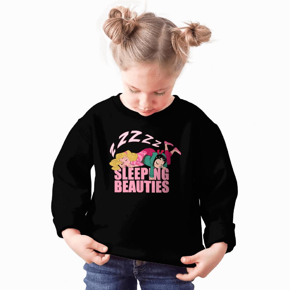 Disneyss Wreck it Ralph Sleeping Beauties Vanellope Aurora Sweatshirts