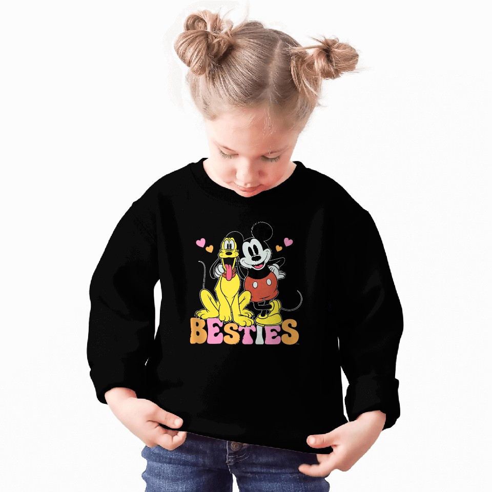 Disney Mickey Mouse Pluto Besties Bff Best Friends Valentine Sweatshirts