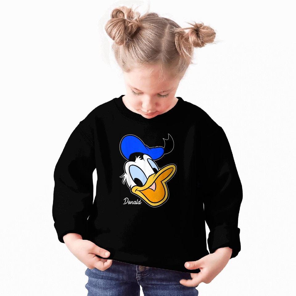 Disneyss Donald Duck Smiling Faces Portrait Sweatshirts