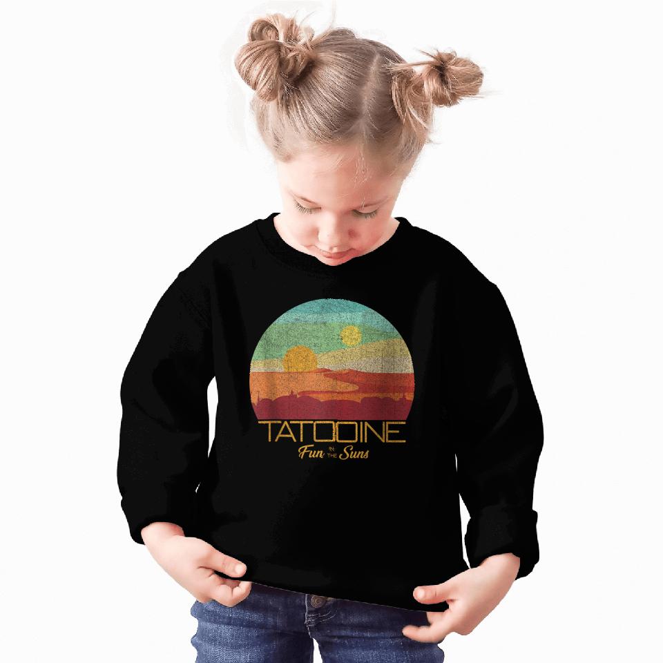 Star Warss Tatooine Postcard Fun In The Sun Vintages Disneyss+ Sweatshirts