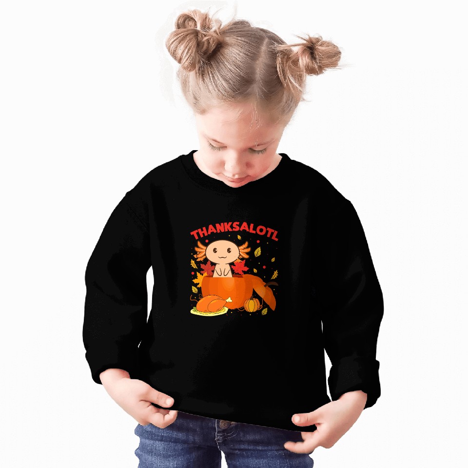 Axolotls Animals Thanksgiving Axolotls Thanksalotl Salamander Turkey Axo Sweatshirts