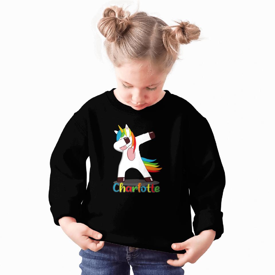 Unicorns Charlotte Name First Name Charlotte Colourful Dancing Sweatshirts