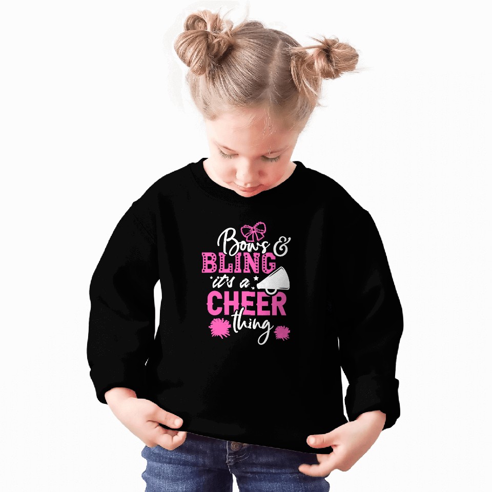 Cheerleader Gift Bows Bling Its A Cheer Thing Cheerleading Cheerleader Sweatshirts
