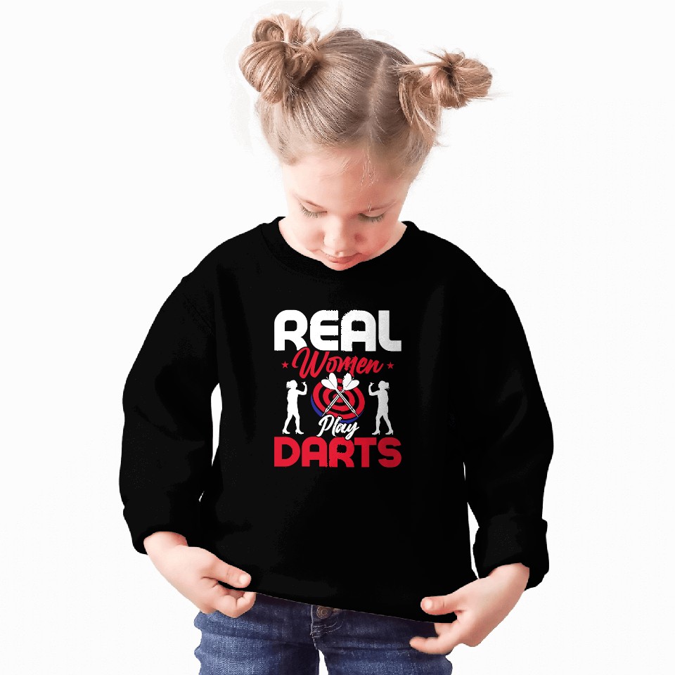 Real Women Play Darts Dartboard Team Bullseye Sweatshirts