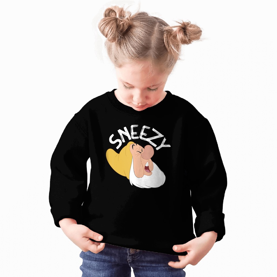 Disneyss Snow White The Seven Dwarfs Sneezy Faces Sweatshirts