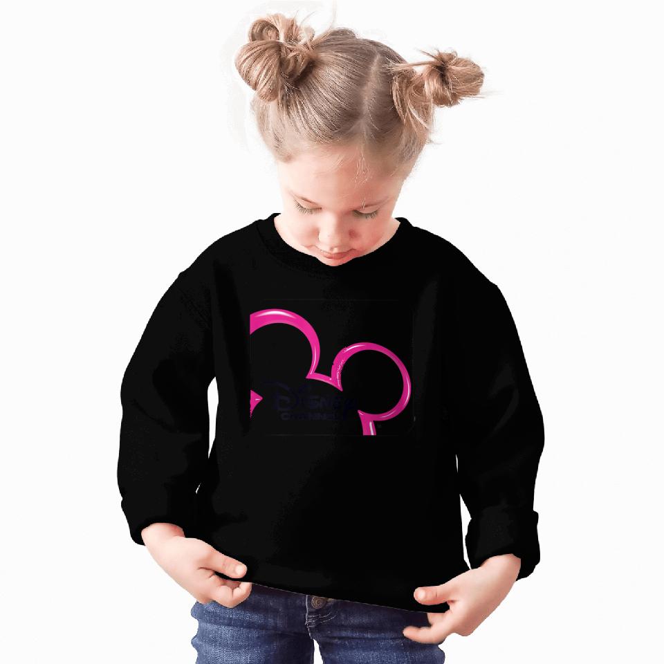 Disneyss Channel  Mickey Mouse Pink Retro 2000s Logo Sweatshirts