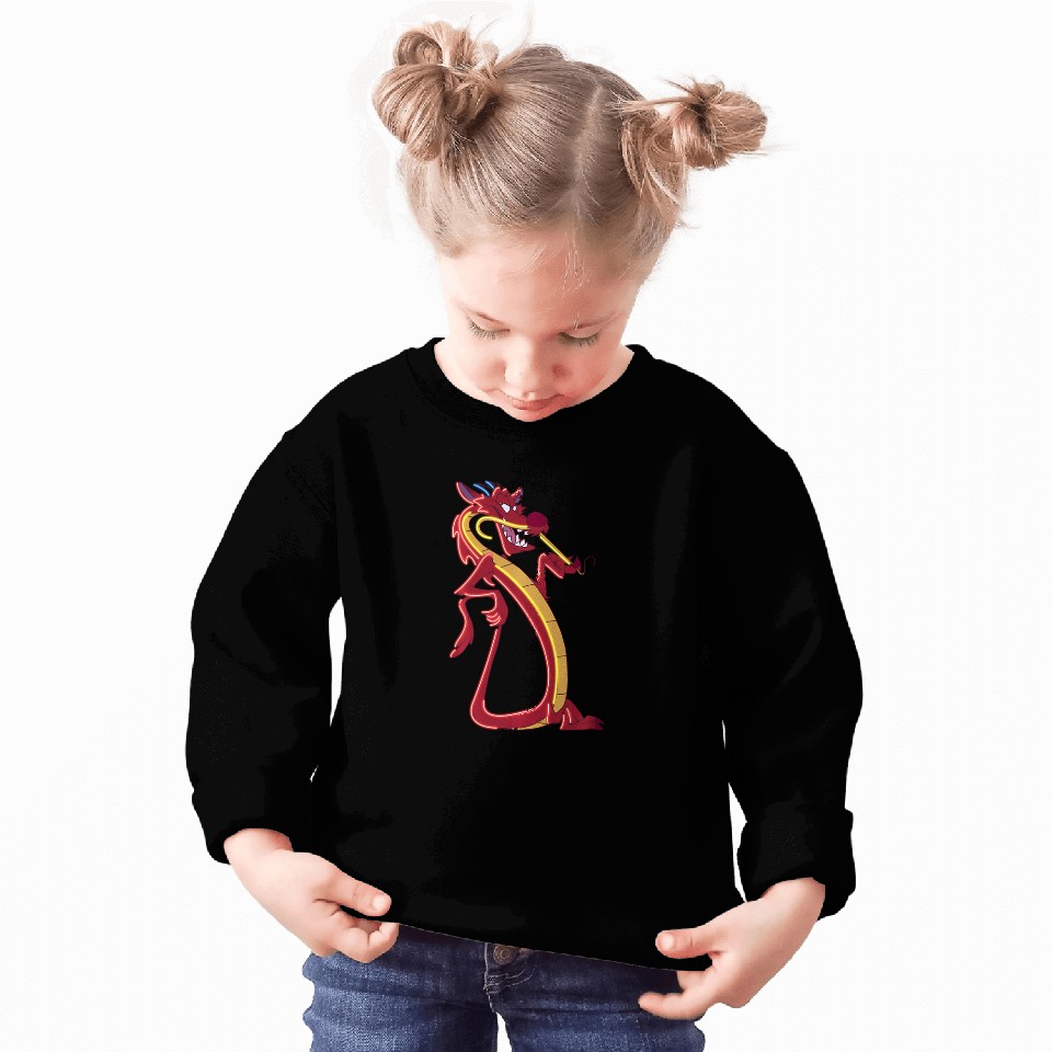 Disney Mulan Mushu Neon Accent Portrait Sweatshirts