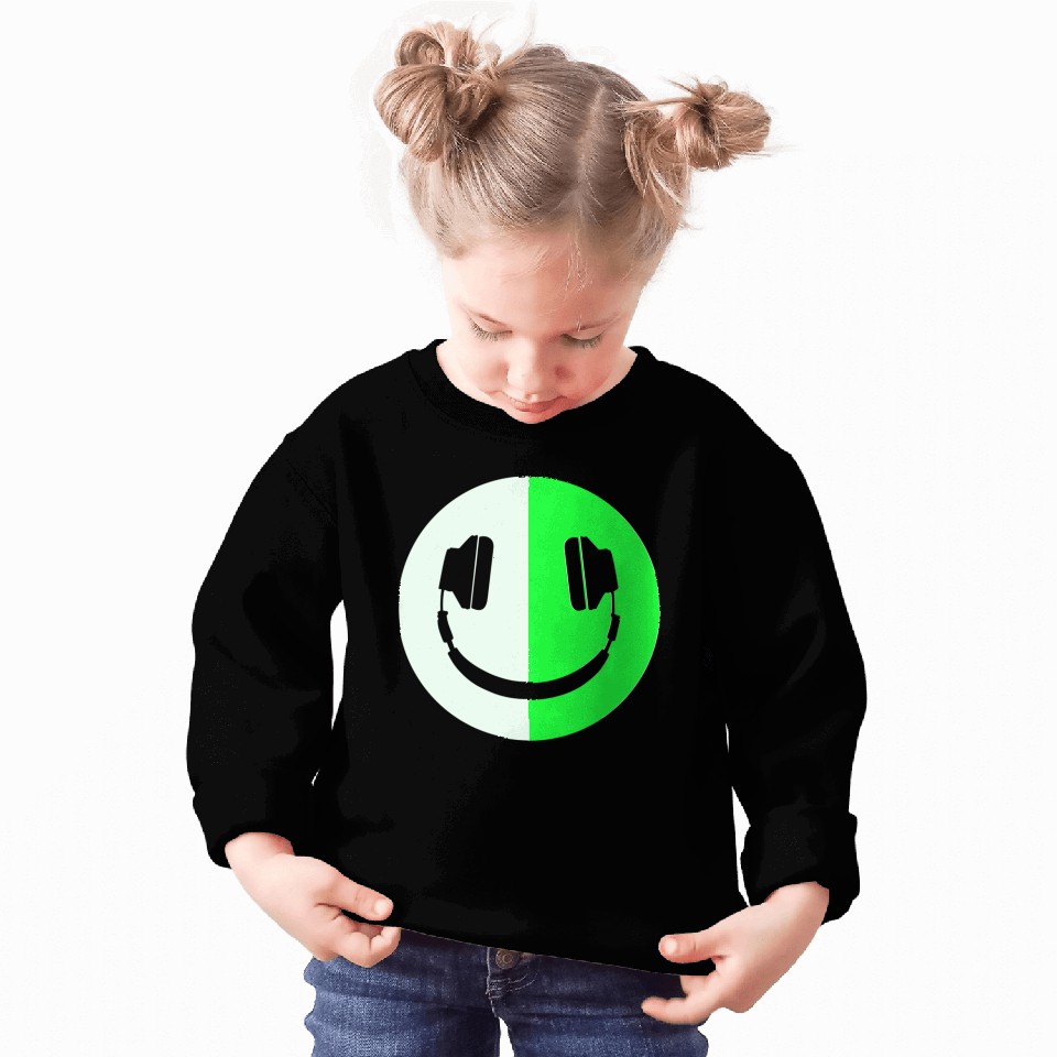 Glow In The Dark Headphone Smiley Sweatshirts